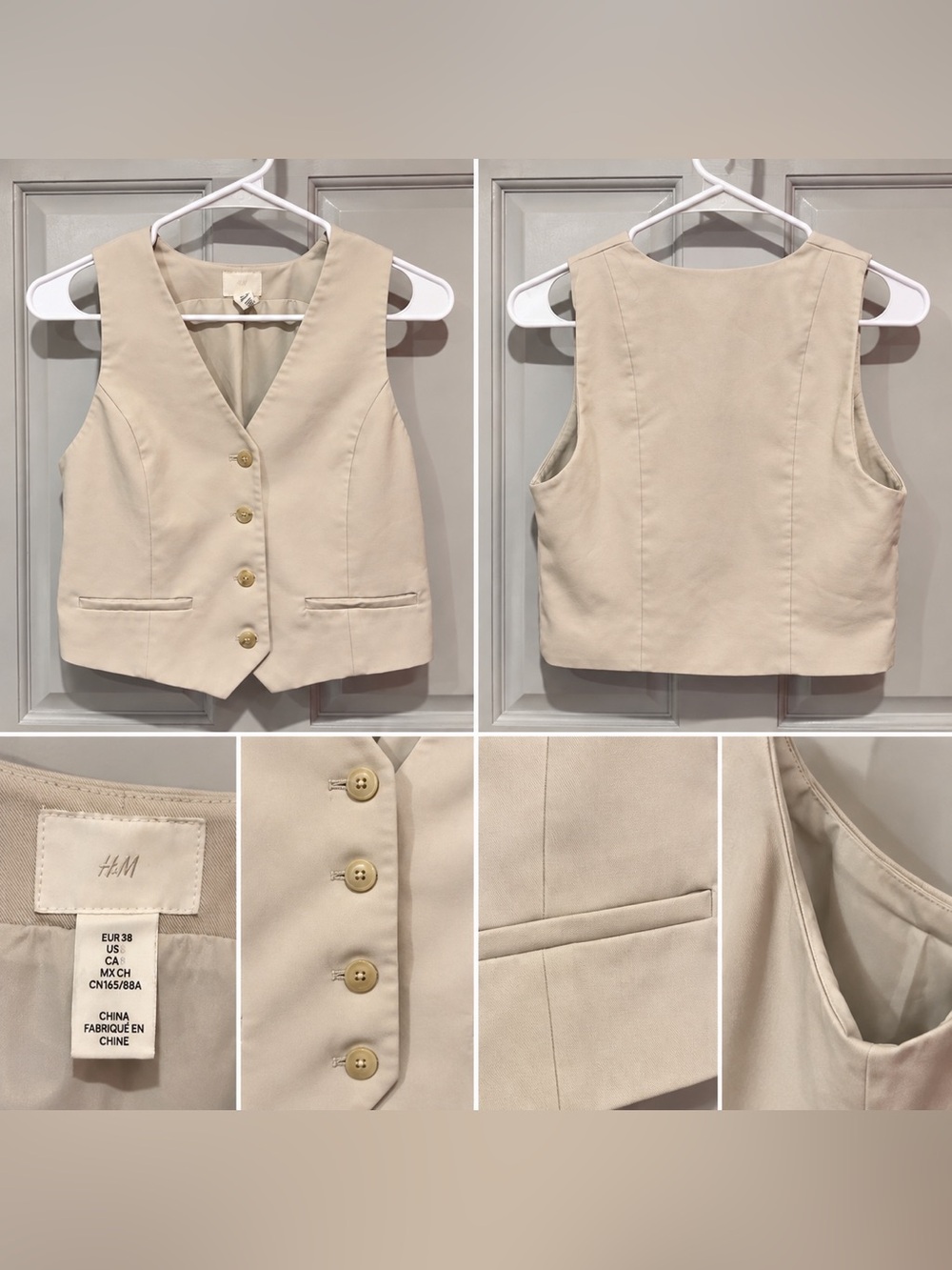 H&M Beige Tailored Women's Vest